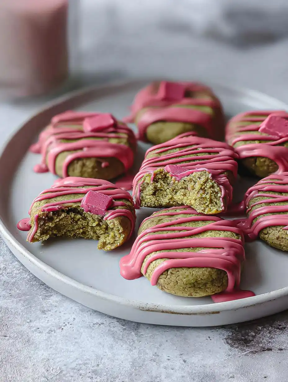No-Bake Pistachio Ruby Chocolate Cookies - detail 2