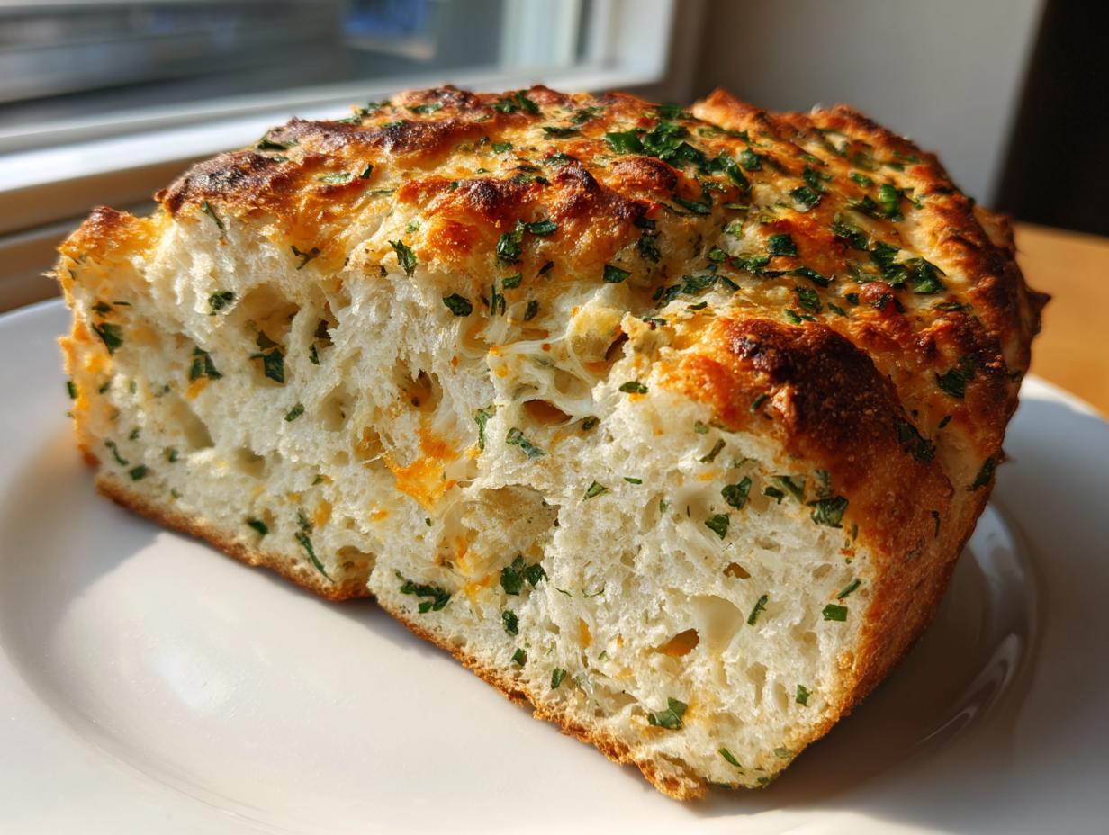 Amazing No Knead Cheese Herb Bread With Crispy Crust 1