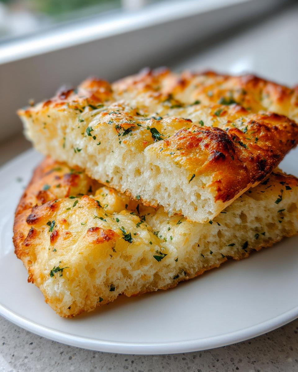 Parmesan garlic flatbread - detail 2