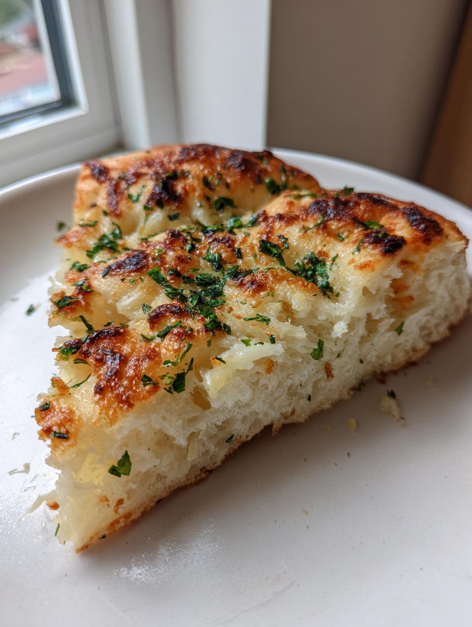 Parmesan garlic flatbread - detail 1