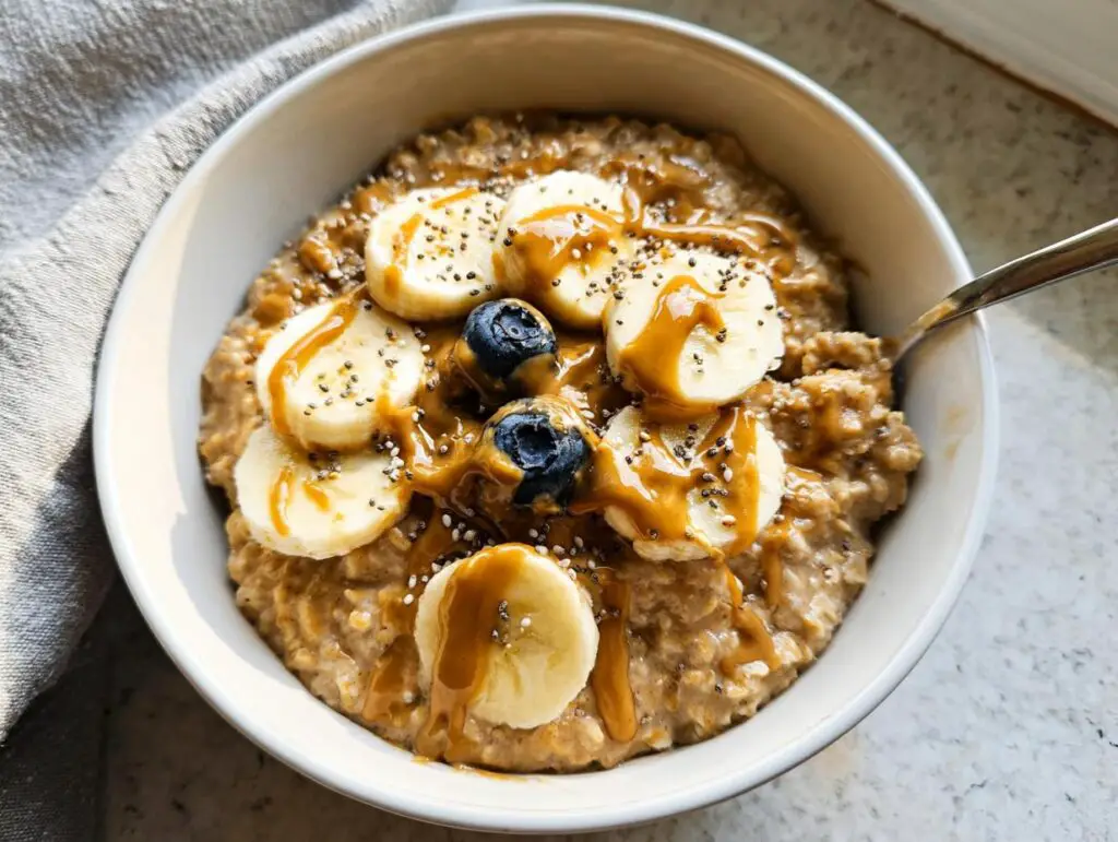 Peanut butter banana oatmeal