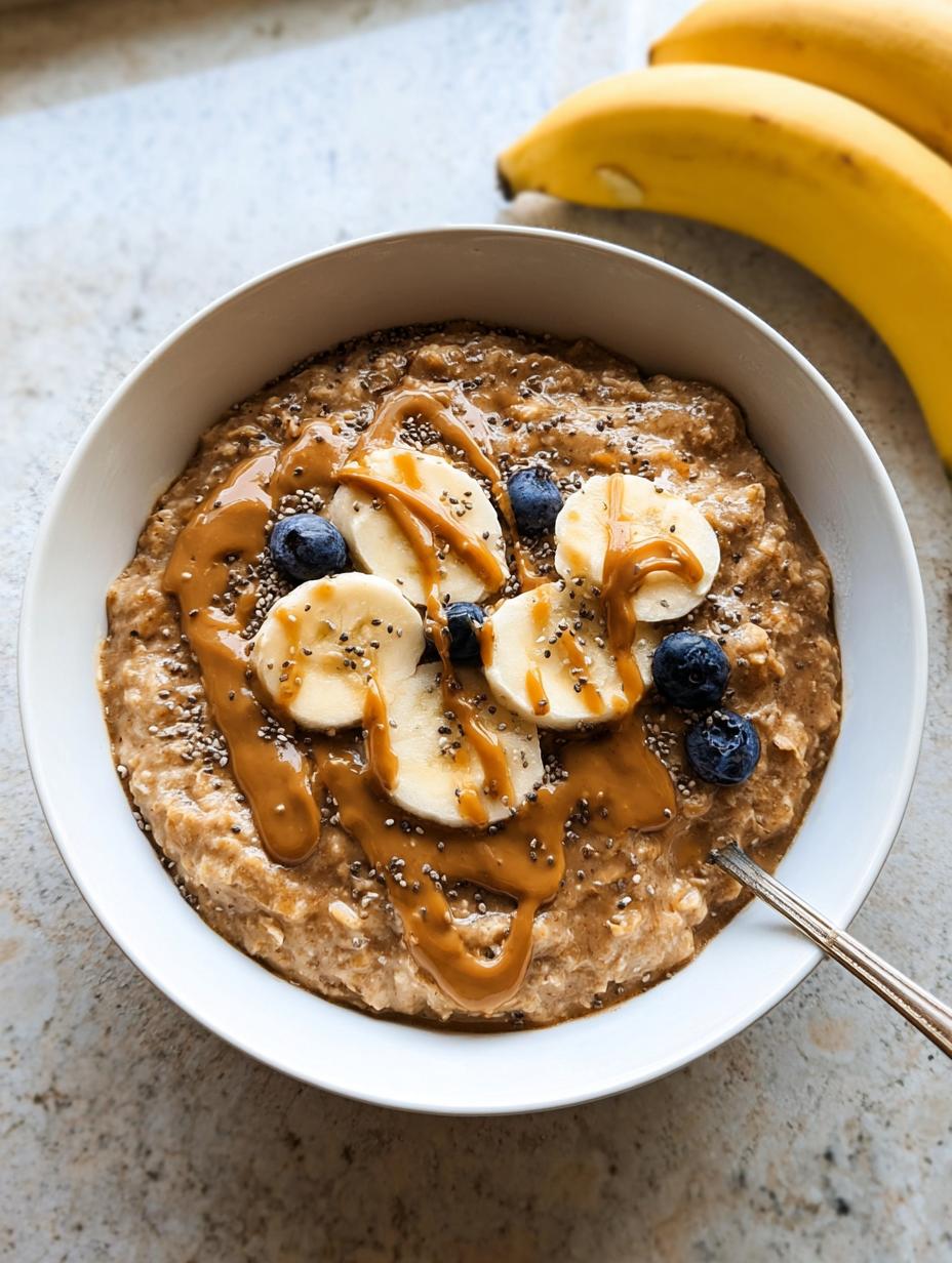 Peanut butter banana oatmeal - detail 2