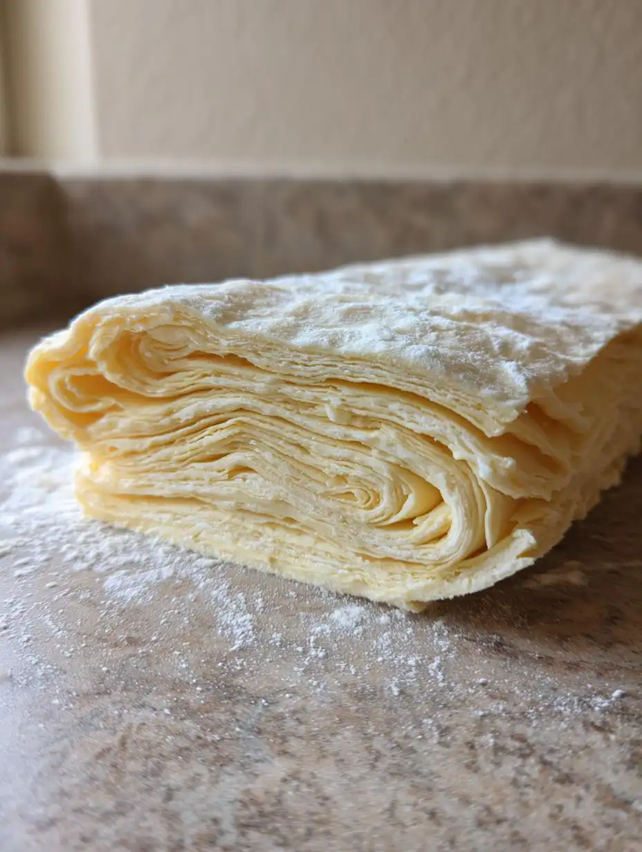 Puff pastry dough - detail 2