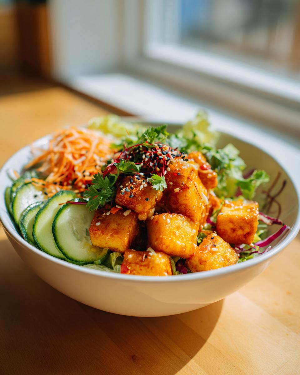 Spicy tofu salad bowls - detail 1