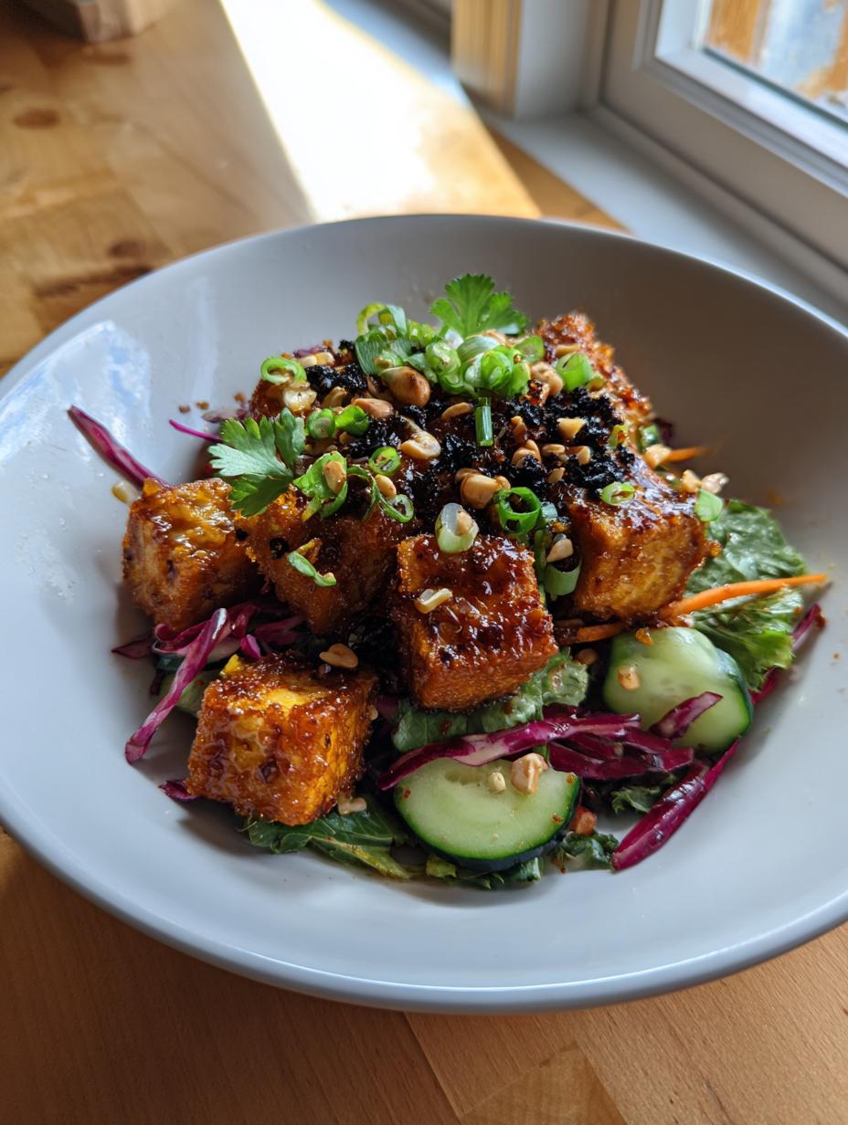 Spicy tofu salad bowls - detail 2