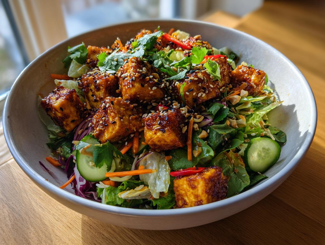Amazing 20-Minute Spicy Tofu Salad Bowls