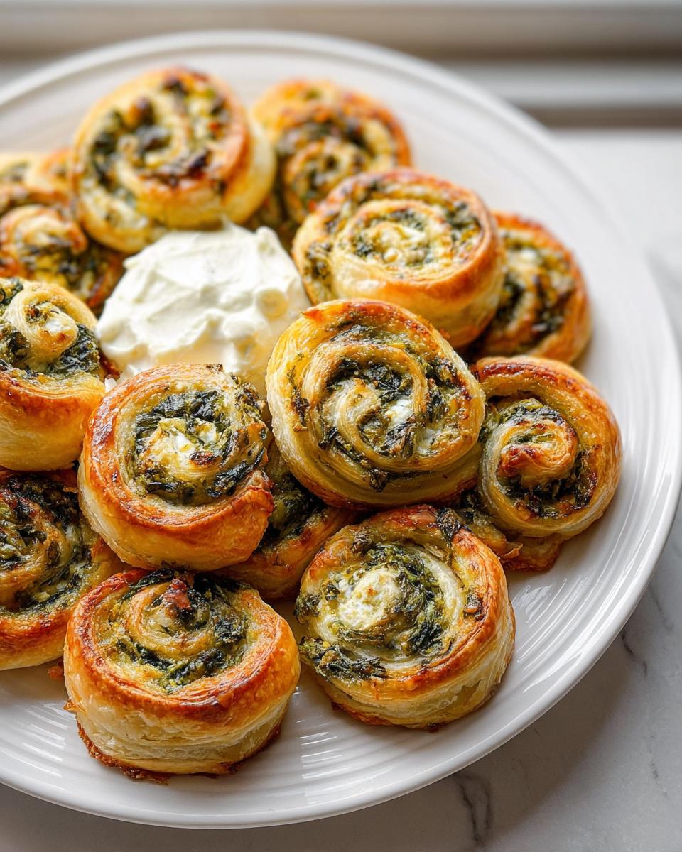 Spinach and Feta Pinwheels - detail 1