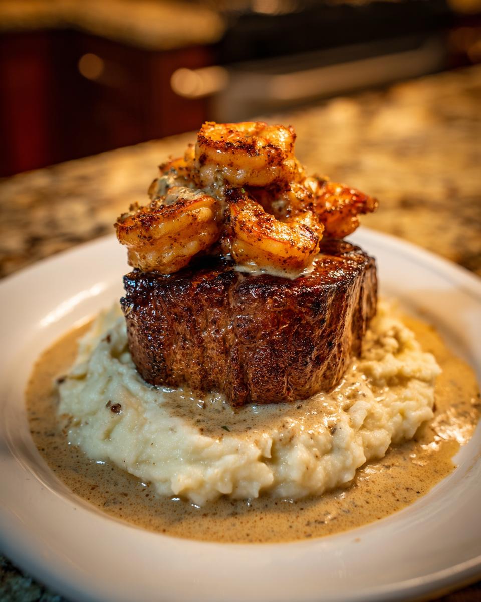 Surf and Turf with Creamy Shrimp Sauce - detail 1