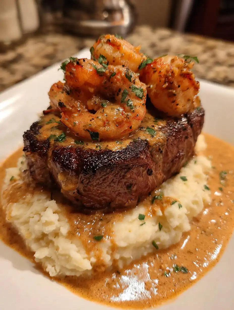Surf and Turf with Creamy Shrimp Sauce - detail 2
