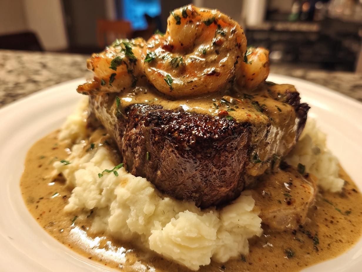 9 Amazing Surf and Turf with Creamy Shrimp Sauce