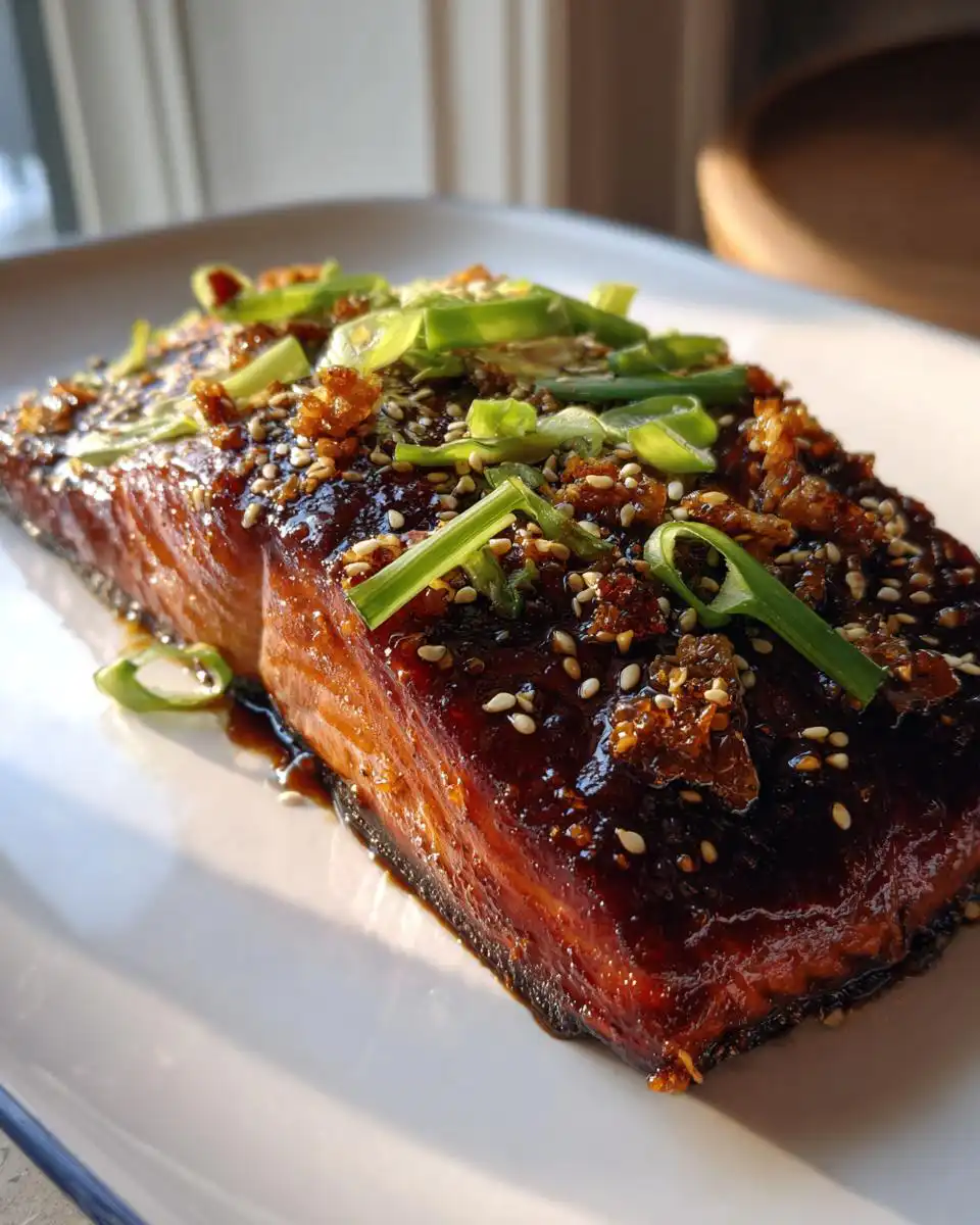 baked teriyaki salmon - detail 1
