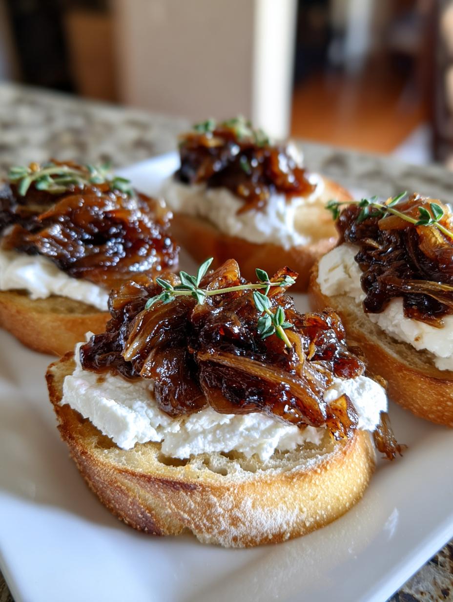 caramelized onion crostini - detail 2