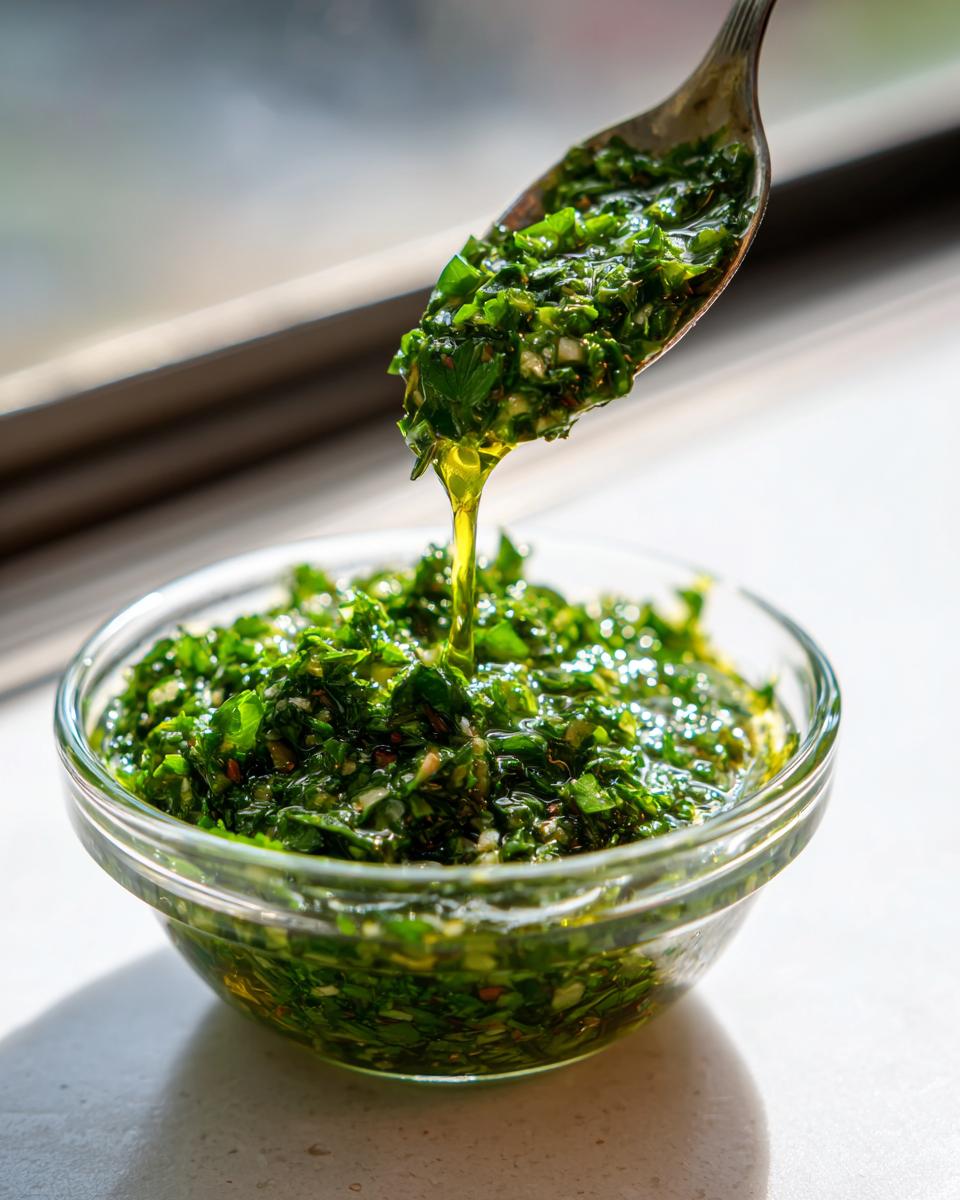 chimichurri sauce - detail 1
