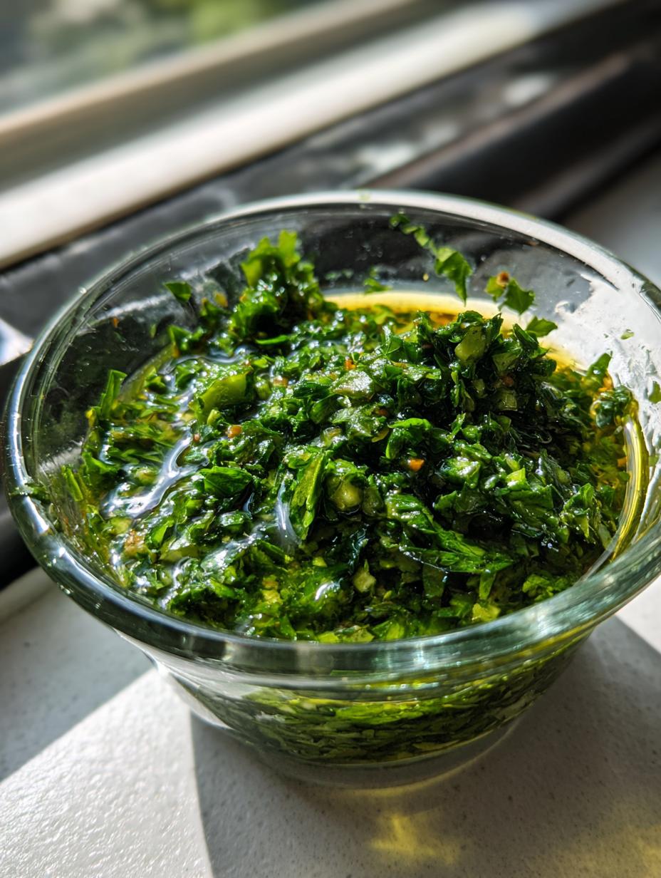 chimichurri sauce - detail 2