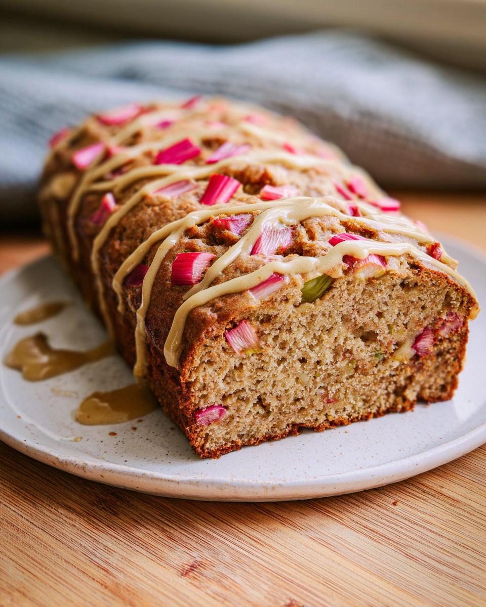 cinnamon rhubarb bread - detail 2