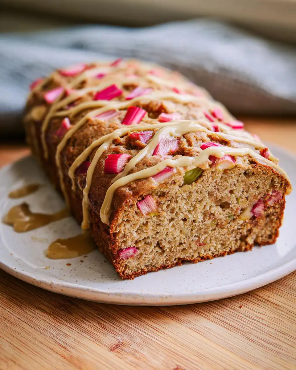cinnamon rhubarb bread - detail 2