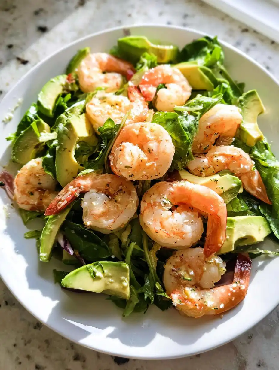 citrus shrimp avocado salad - detail 2