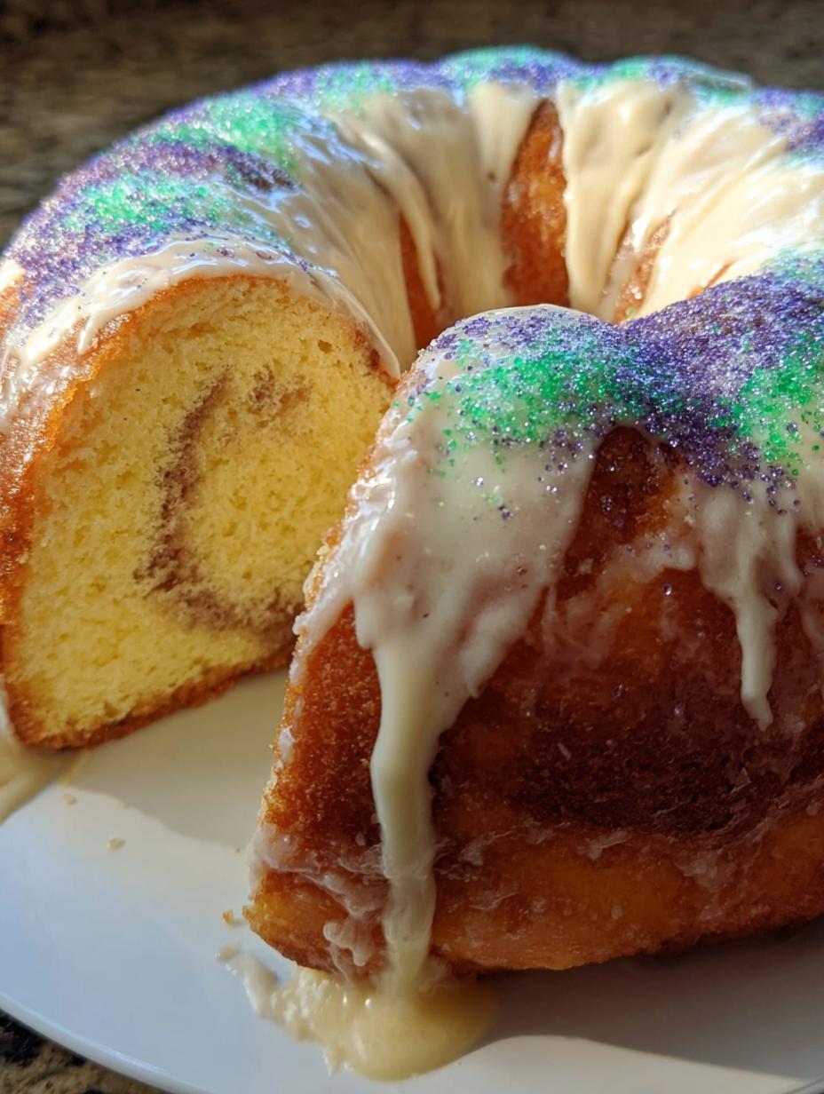 cream cheese king cake - detail 1