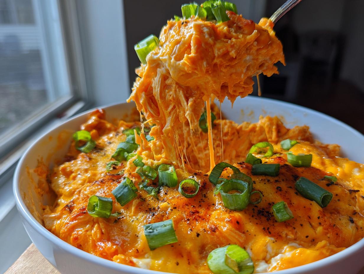 Amazing 1-Hour crockpot buffalo chicken dip