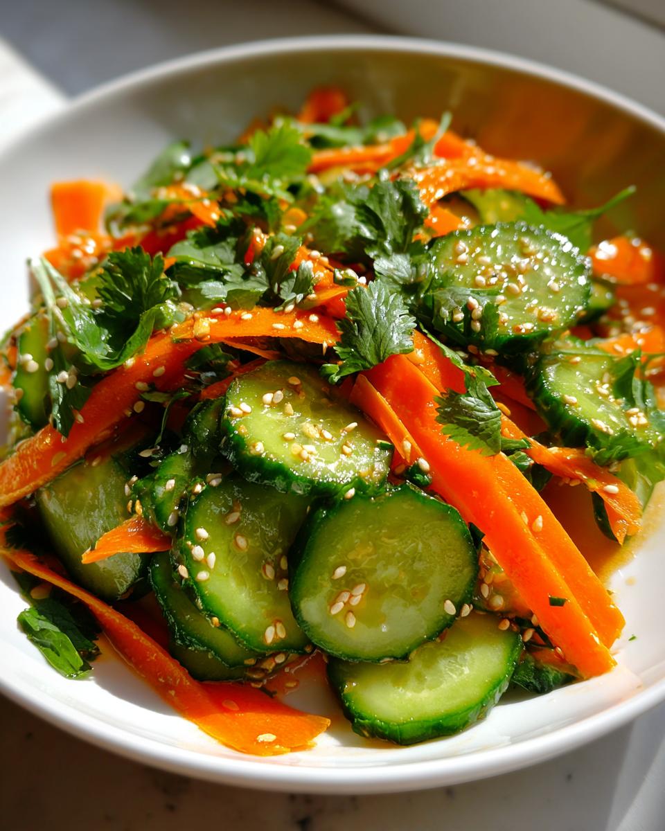 cucumber carrot salad - detail 1