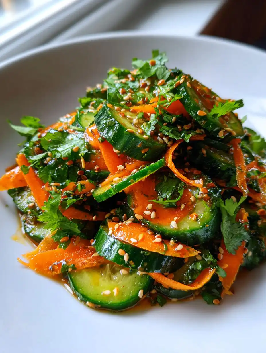 cucumber carrot salad - detail 2