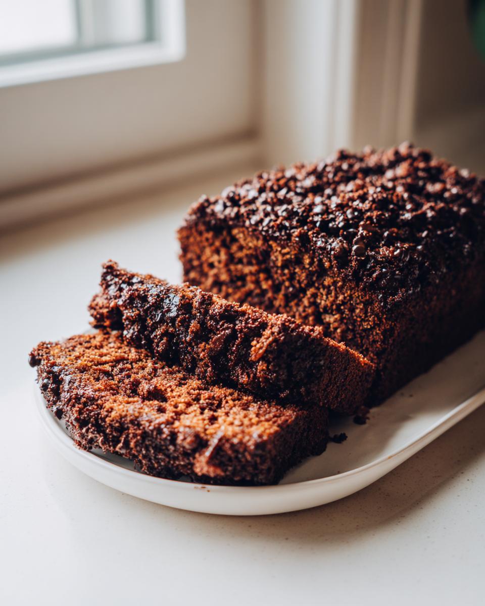 double chocolate zucchini bread - detail 1