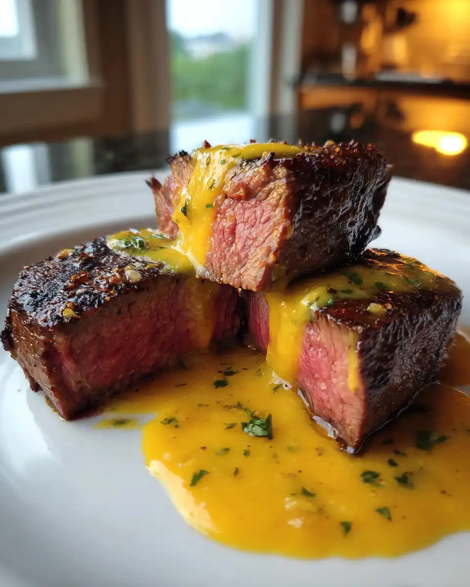 filet mignon with peach mango sauce - detail 1