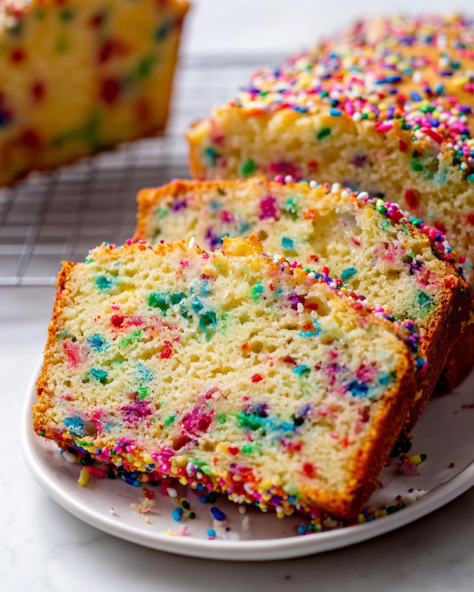 funfetti quick bread - detail 1
