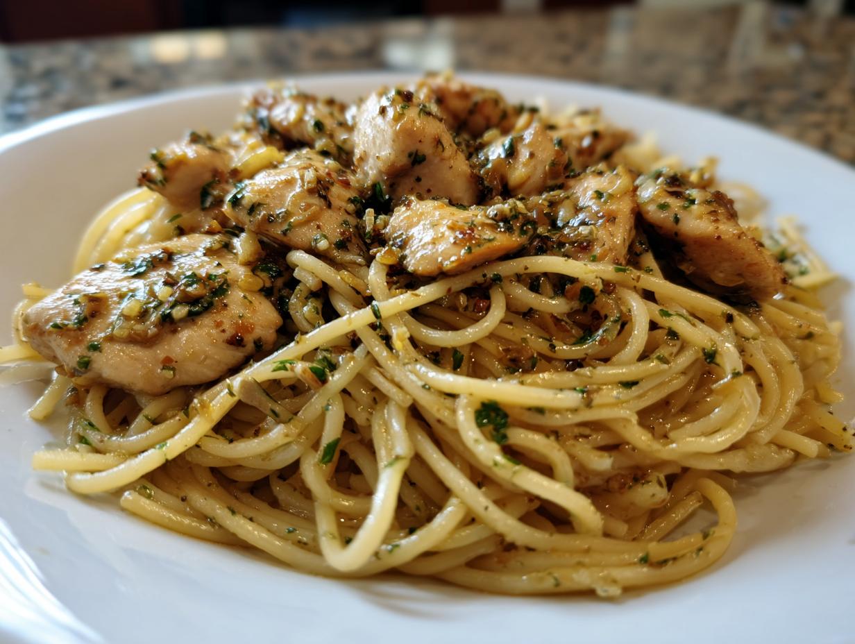 Amazing 6Ingredient garlic chicken pasta win