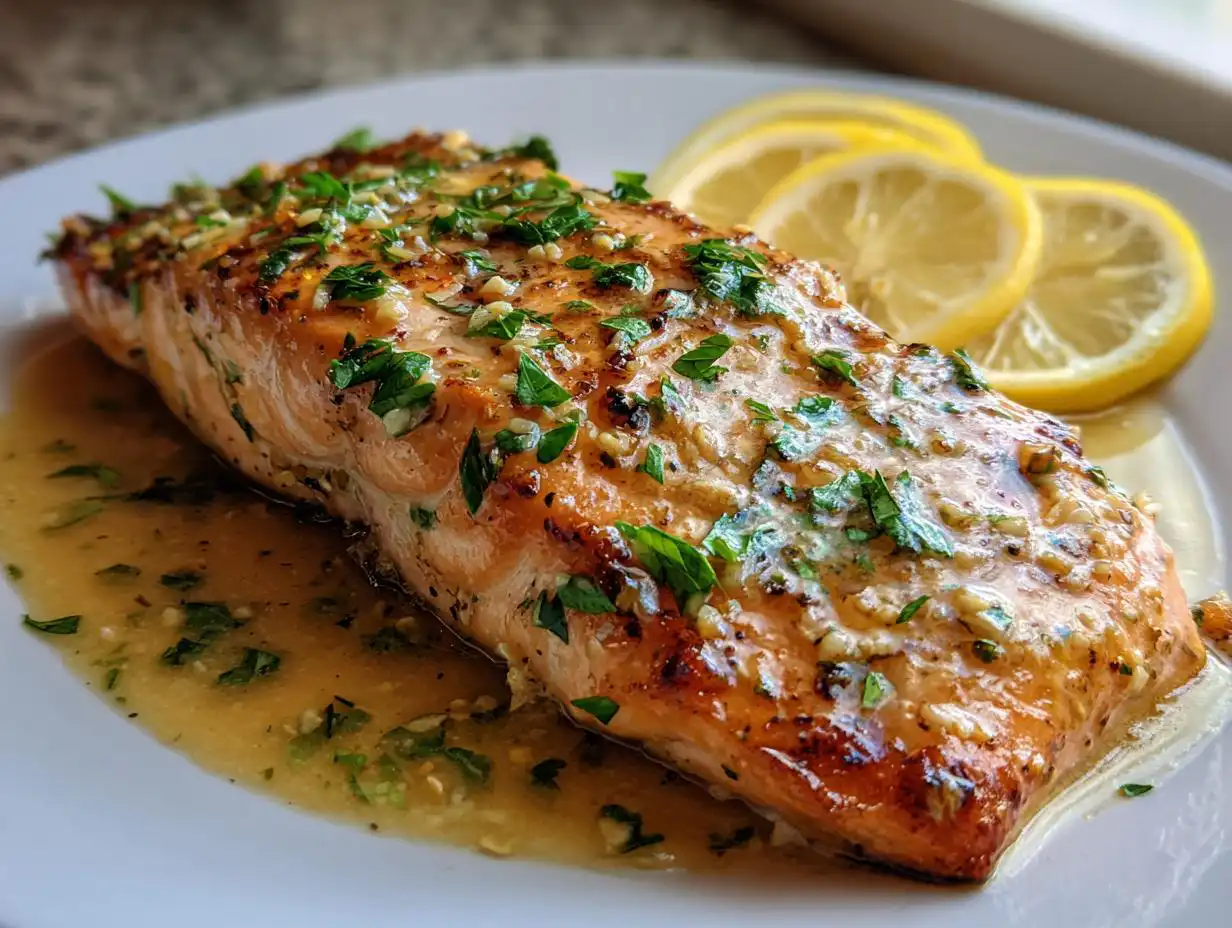 Amazing 20-min garlic lemon butter salmon