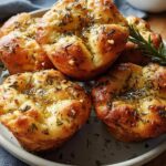 garlic rosemary focaccia muffins