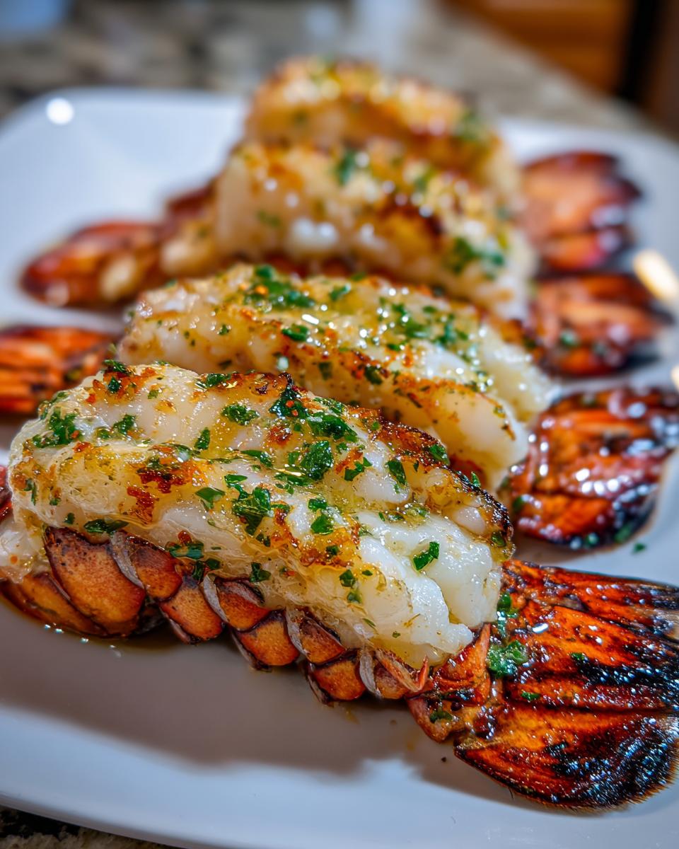 grilled lobster tails - detail 1