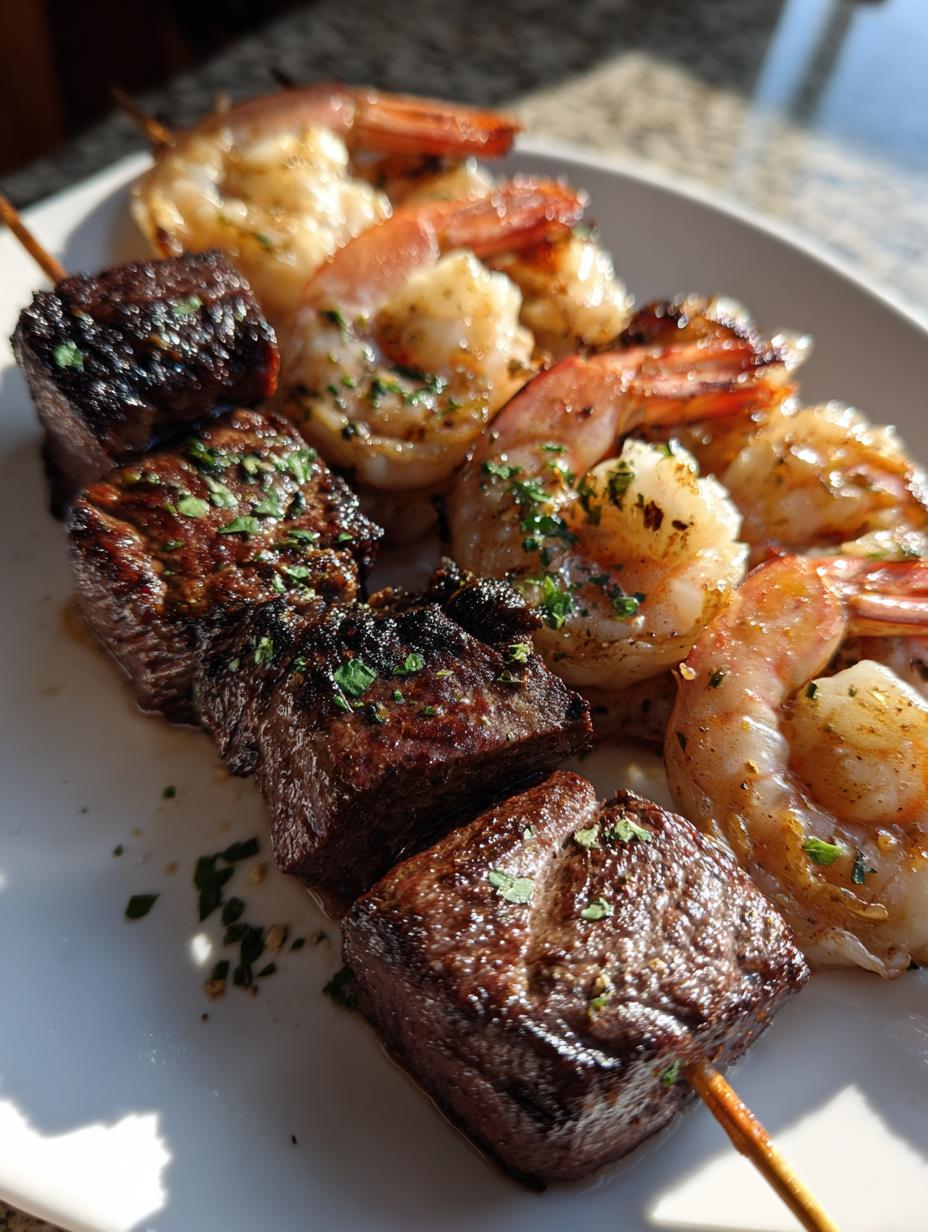 grilled surf and turf skewers - detail 2