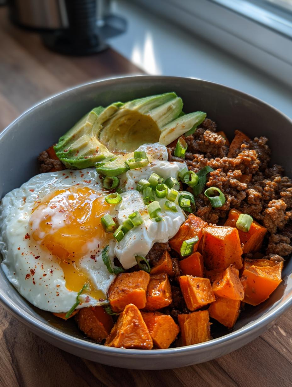ground beef protein bowl - detail 2