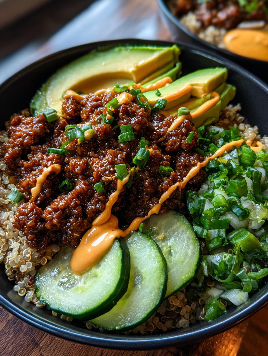 ground beef quinoa bowls - detail 2