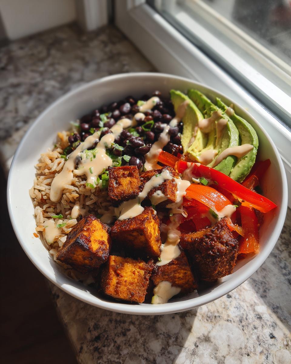 high protein vegan bowl - detail 1