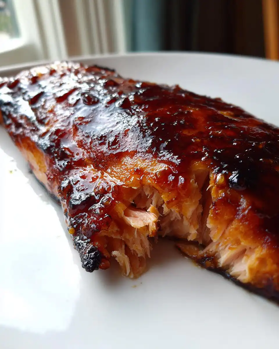 honey garlic salmon - detail 1