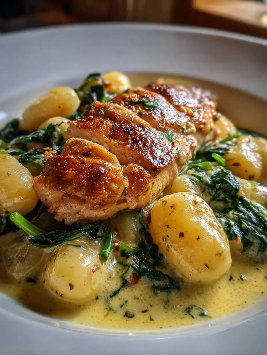 lemon chicken gnocchi - detail 2