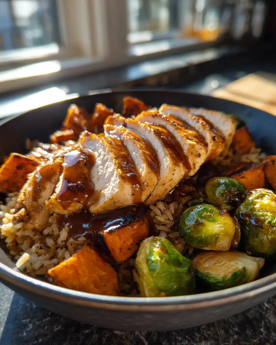 maple dijon chicken bowl - detail 1