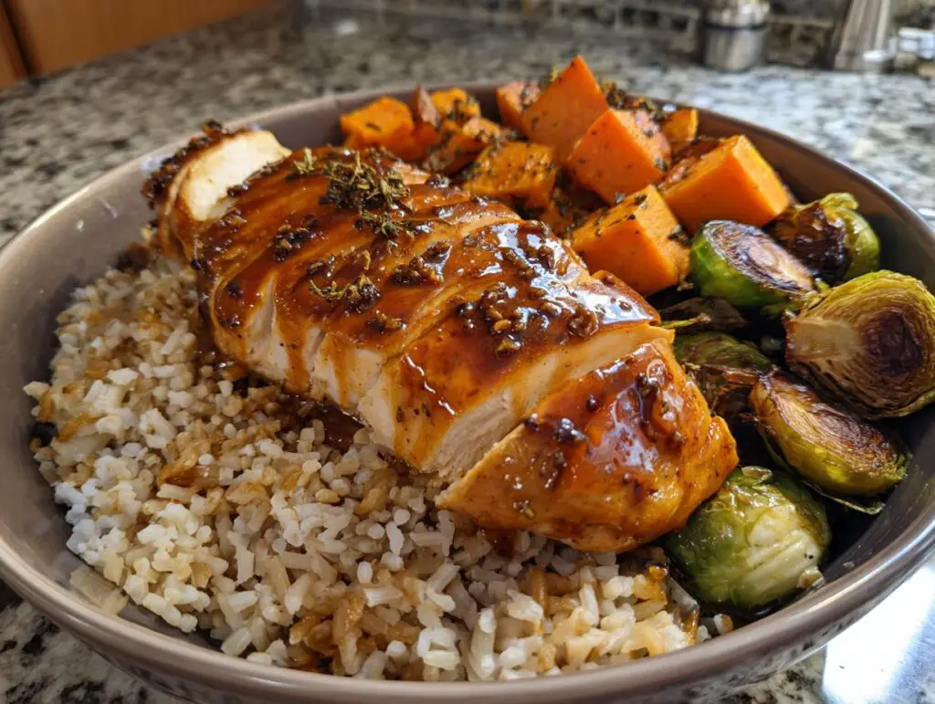 maple dijon chicken bowl