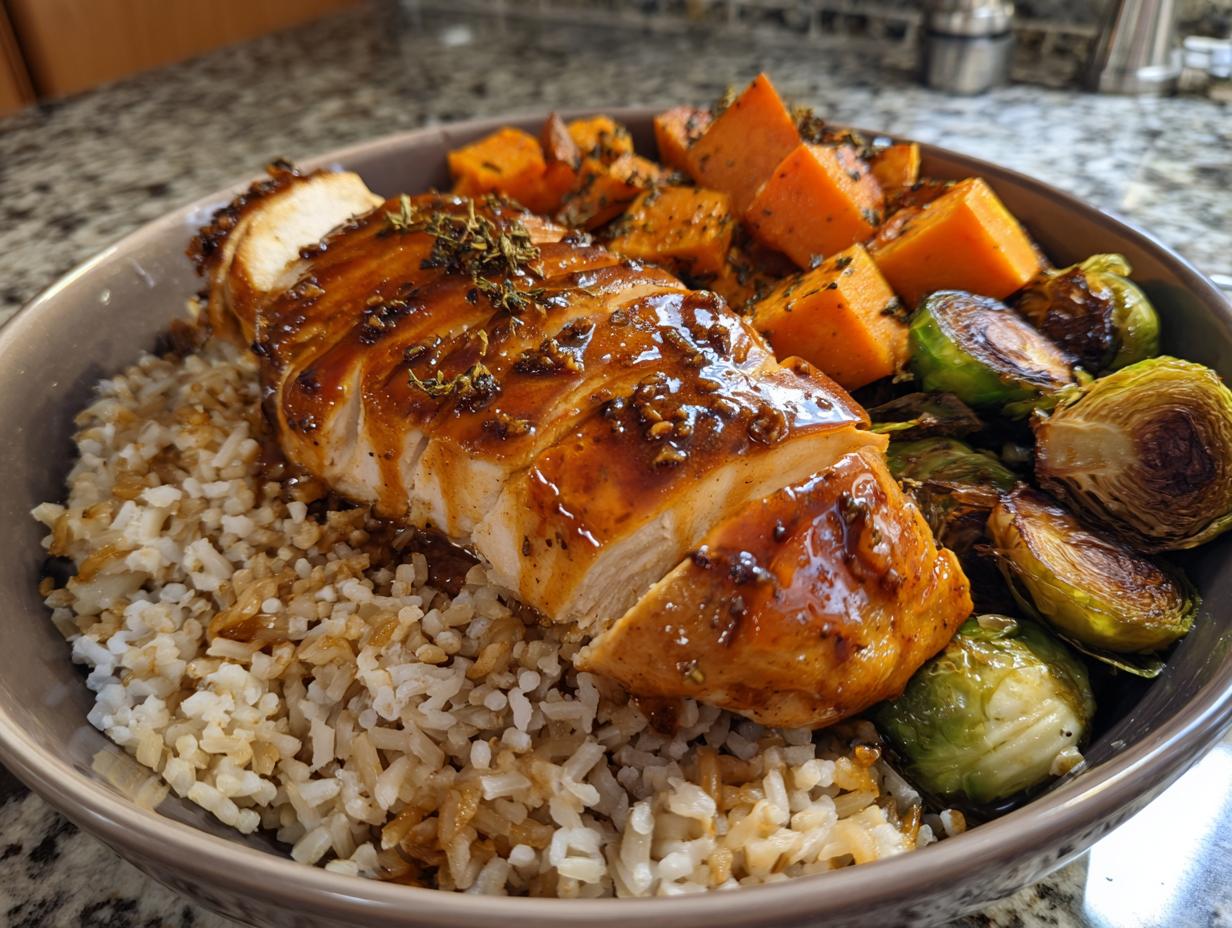 Amazing maple dijon chicken bowl in 1 hour