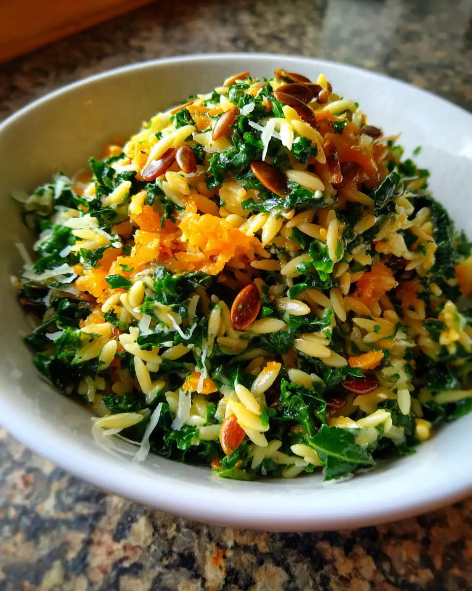 orzo kale salad - detail 1