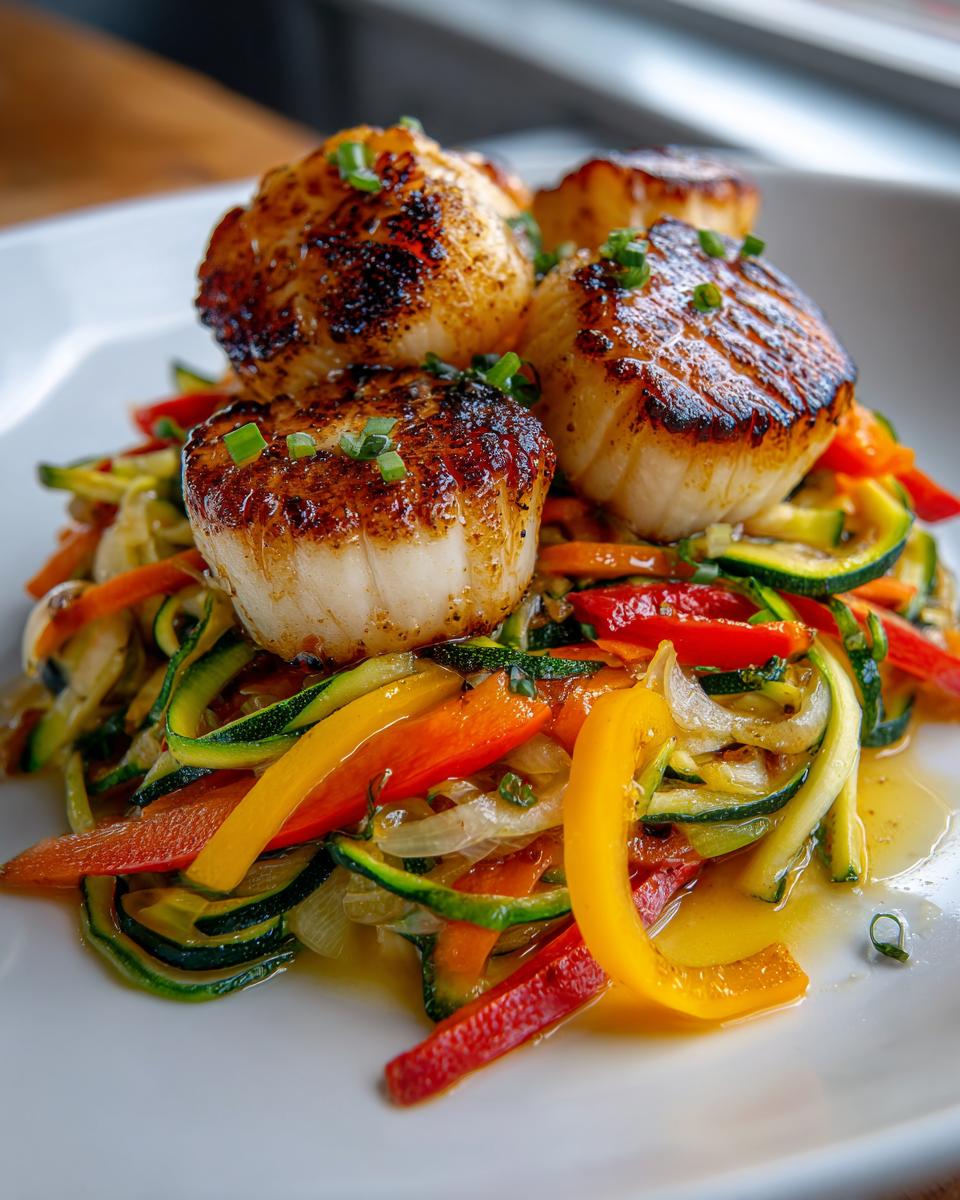 pan-seared scallops - detail 1