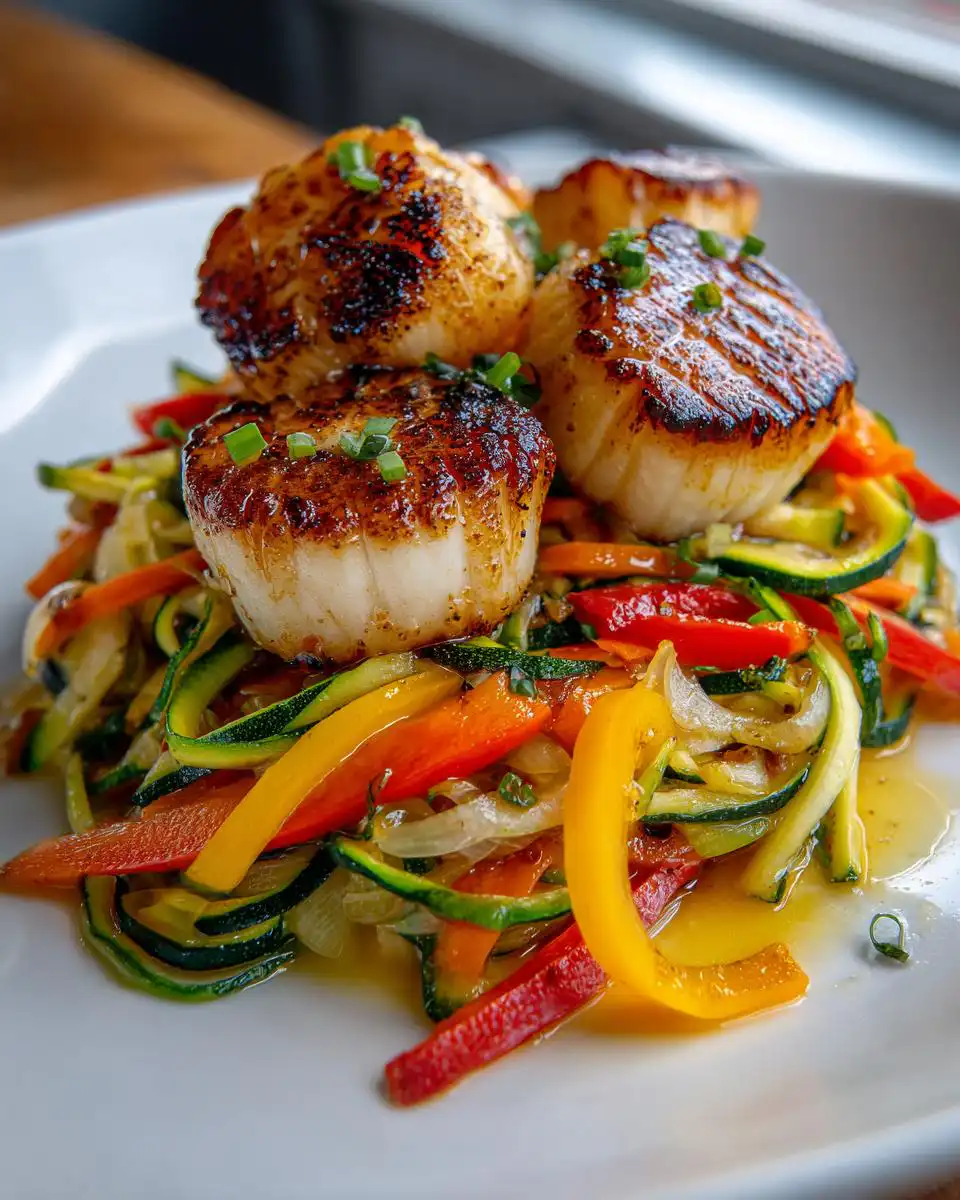pan-seared scallops - detail 1