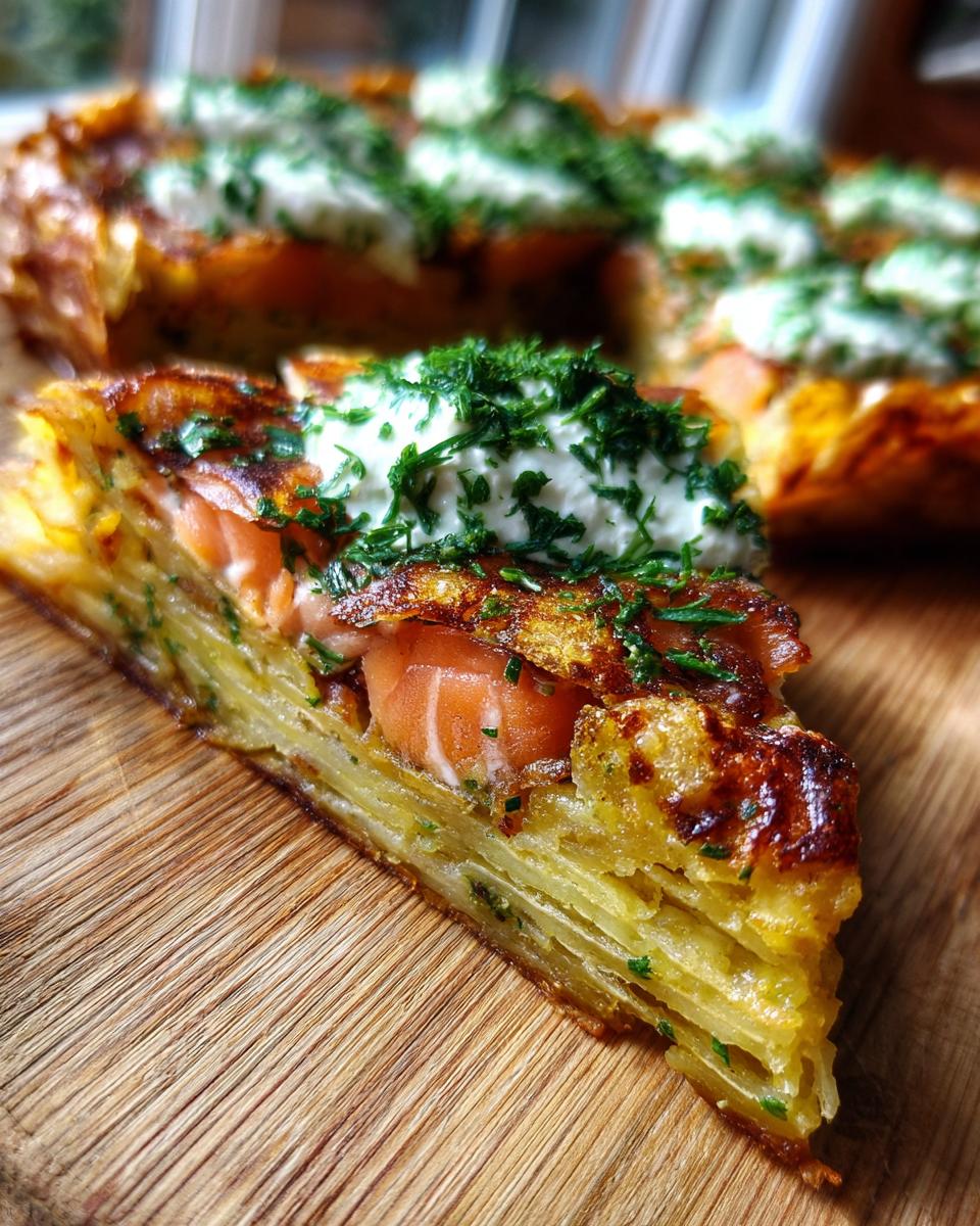potato galette with salmon - detail 1