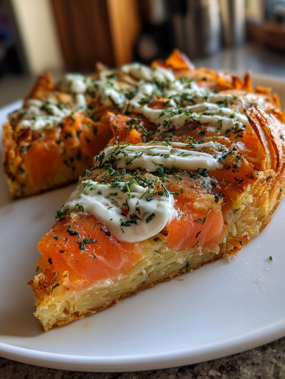 potato galette with salmon - detail 2