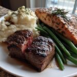 salmon surf and turf