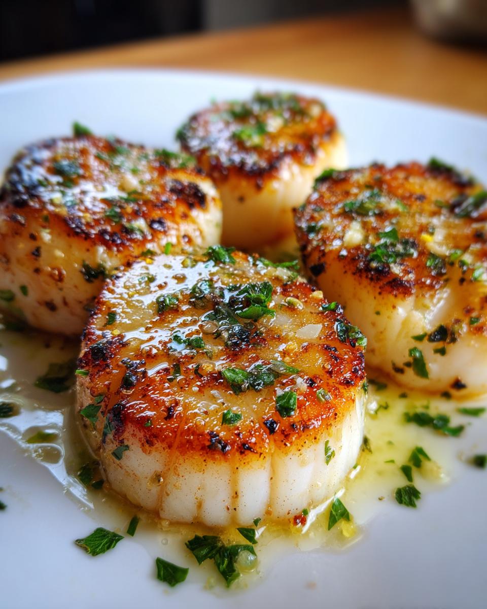 seared scallops - detail 1