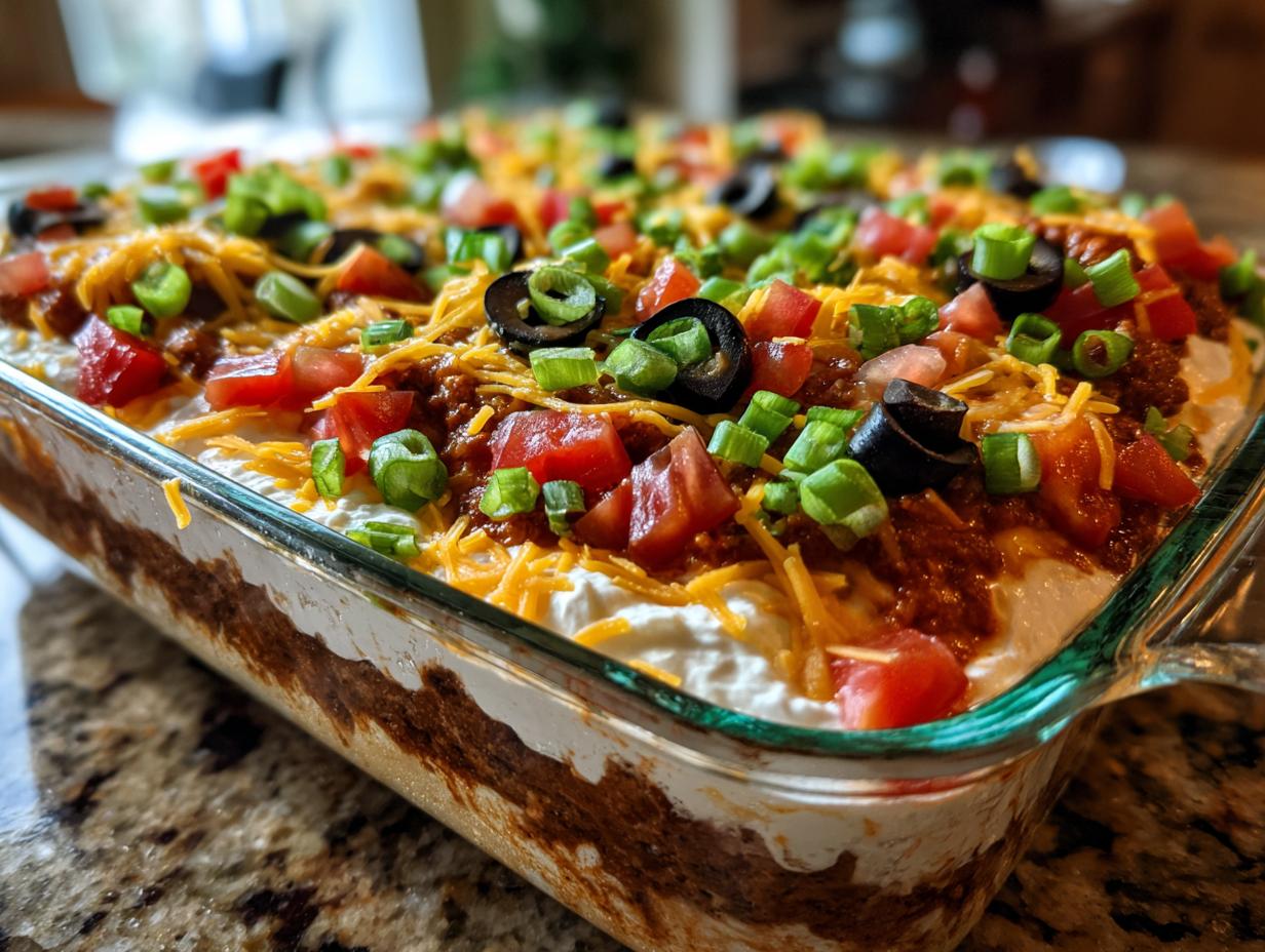 Make amazing seven layer dip in 25 mins