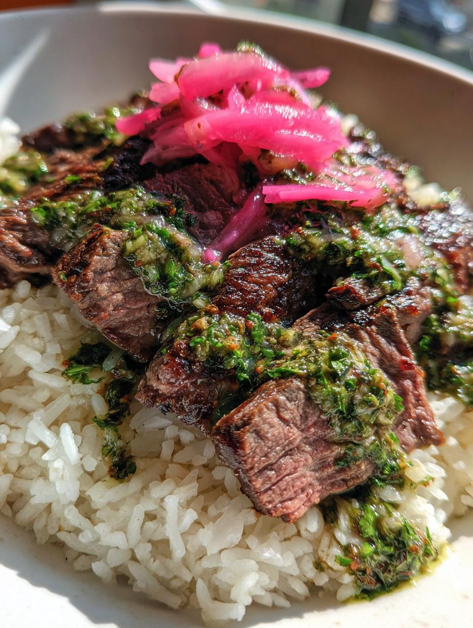 skirt steak rice bowls - detail 2